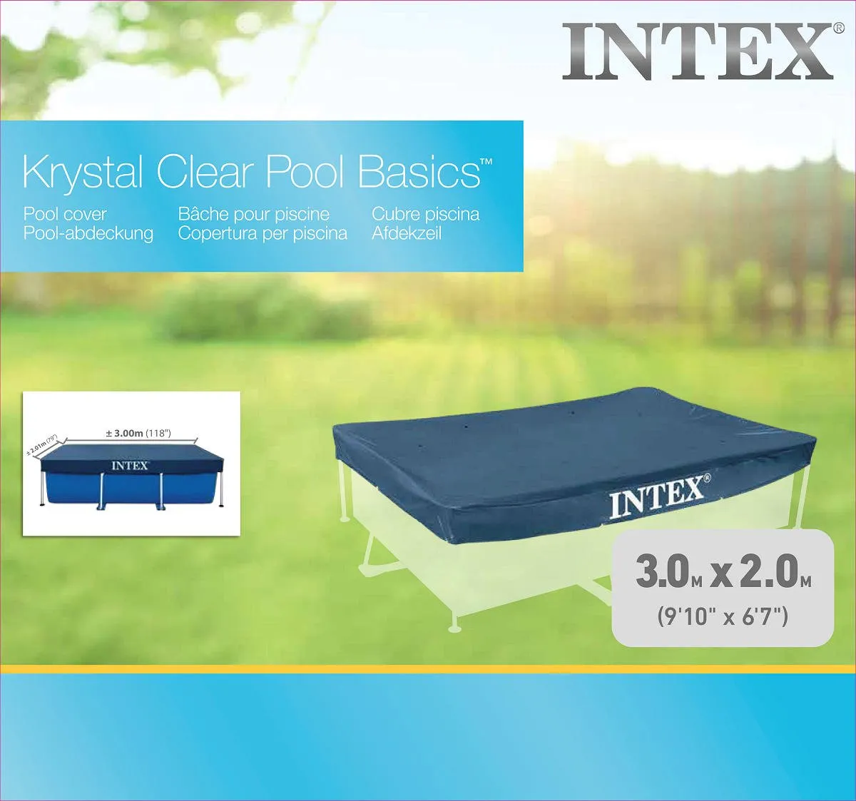 Intex Afdekzeil 300x200cm - Donkerblauw