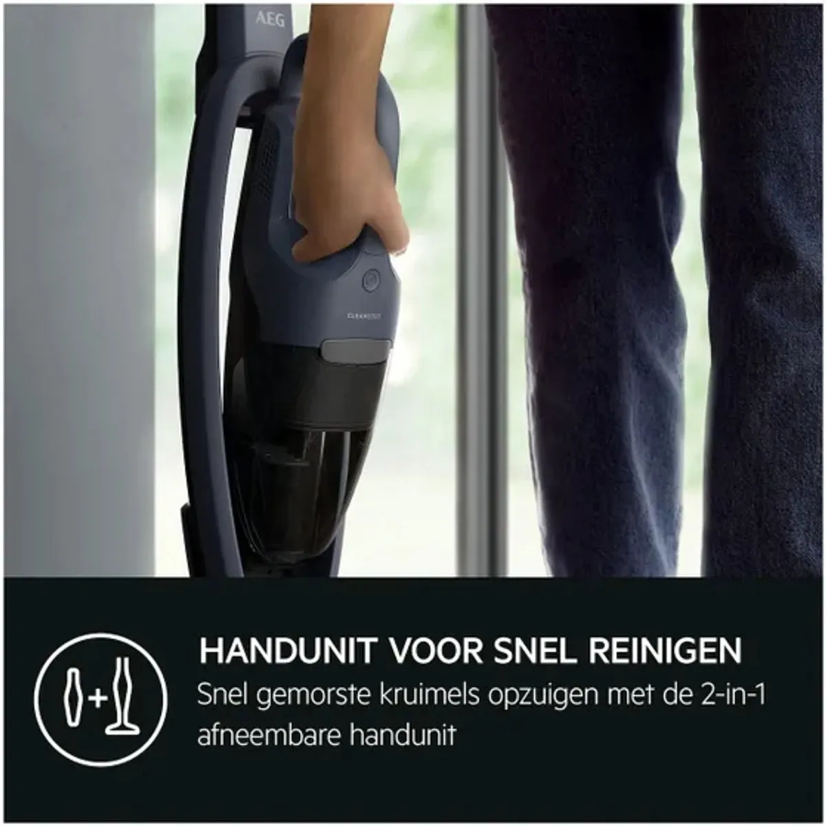 AEG AS52CB18DB Steelstofzuiger - Donkerblauw/Zwart