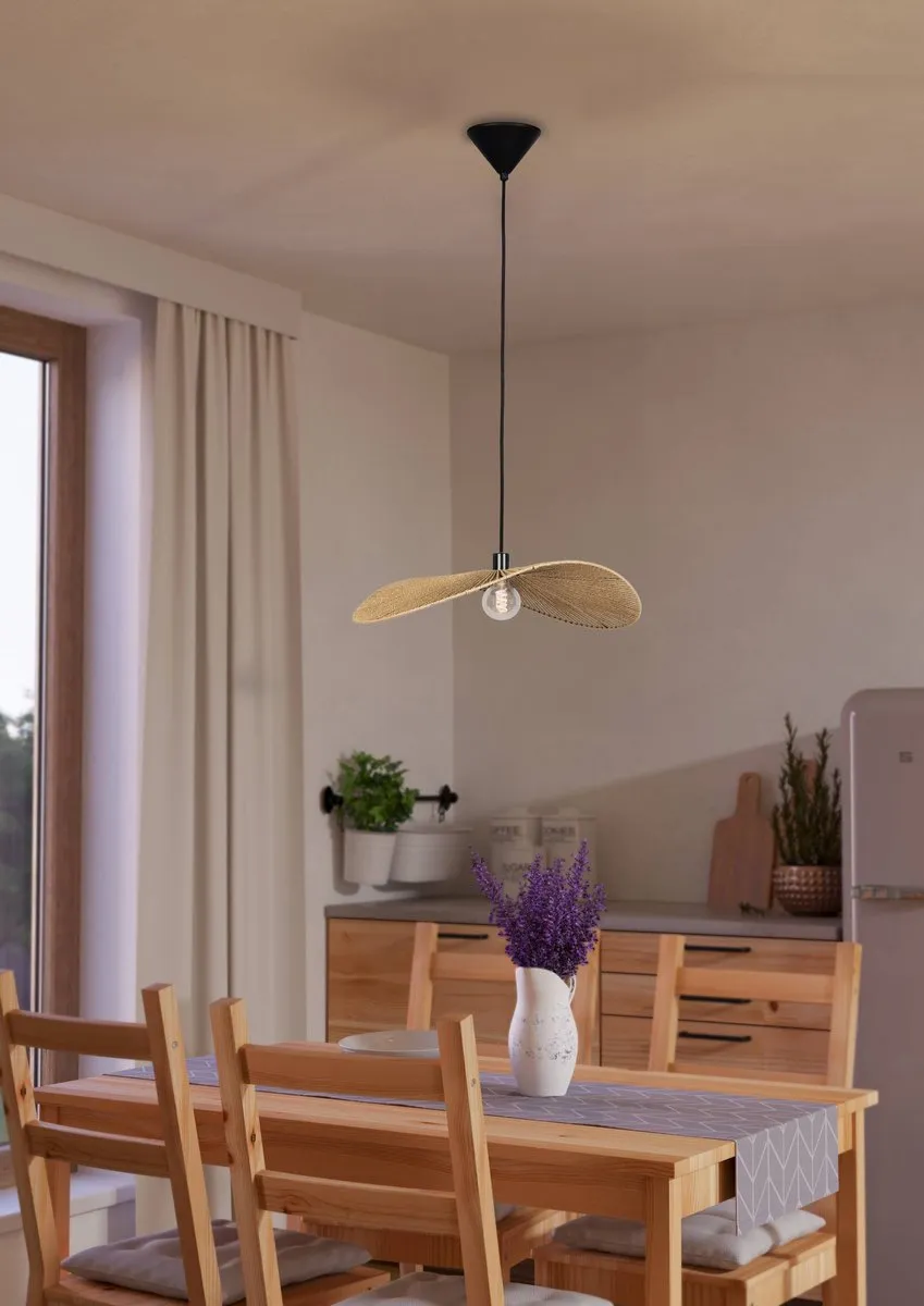 Eglo Siruela Hanglamp E27 Ø80cm - Bruin/Zwart - afbeelding 6 van 6