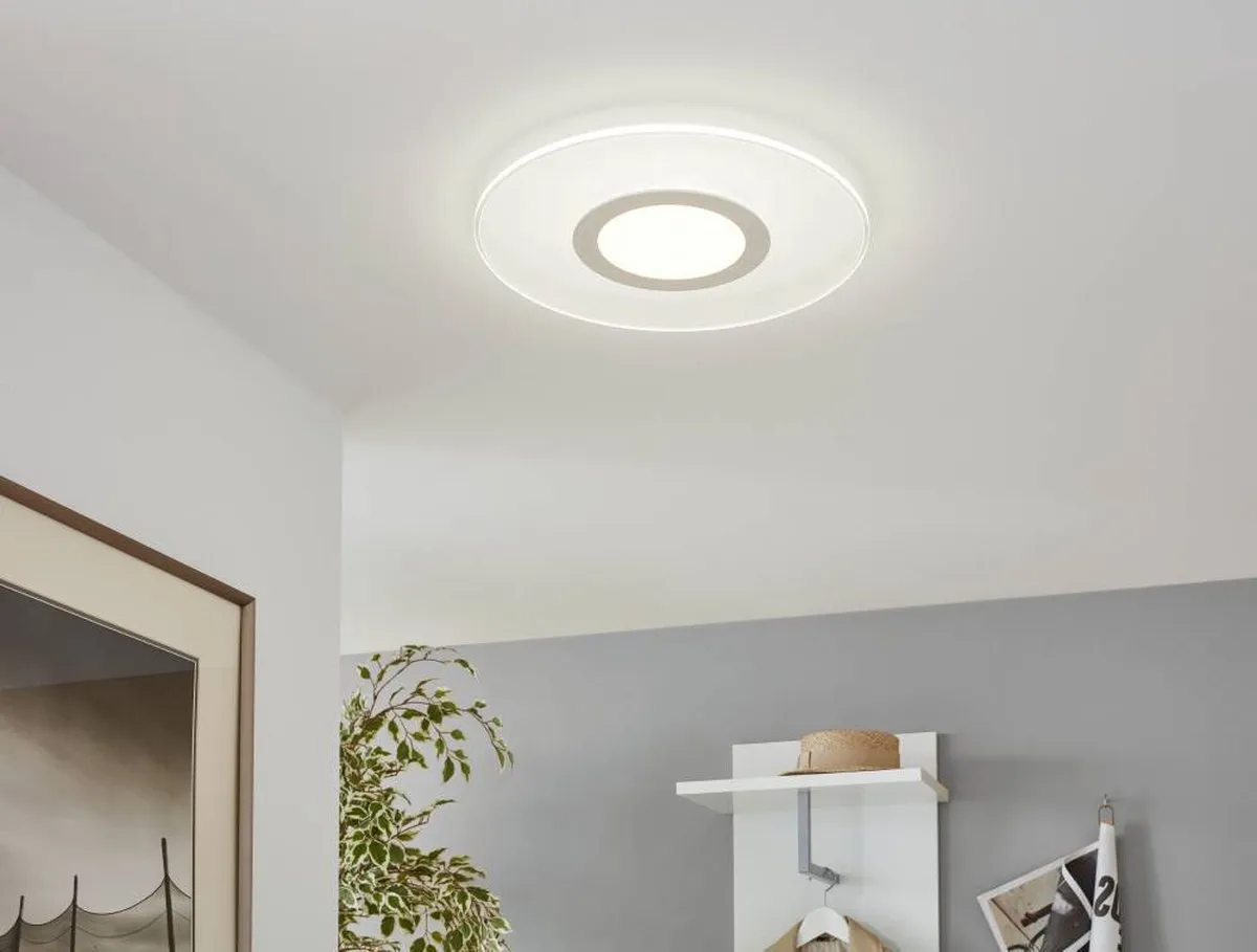 Eglo Reducta LED Plafondlamp Ø38cm - Aluminium/Wit