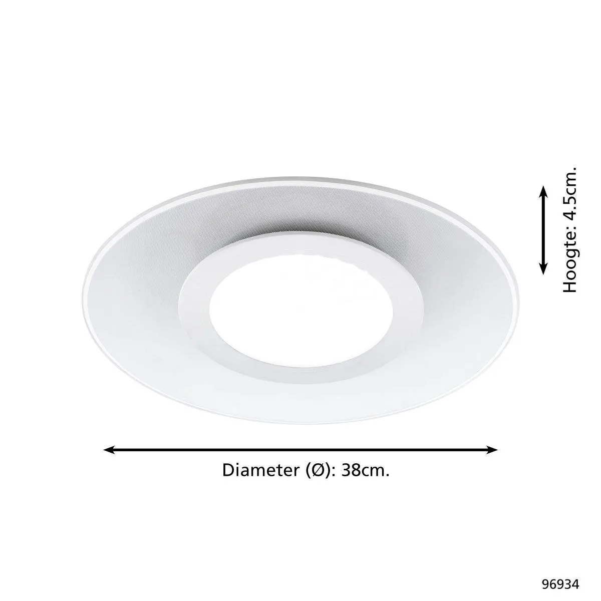Eglo Reducta LED Plafondlamp Ø38cm - Aluminium/Wit