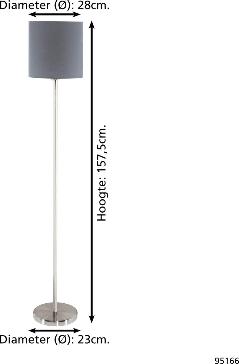 Eglo Pasteri Vloerlamp 157,5cm - Grijs