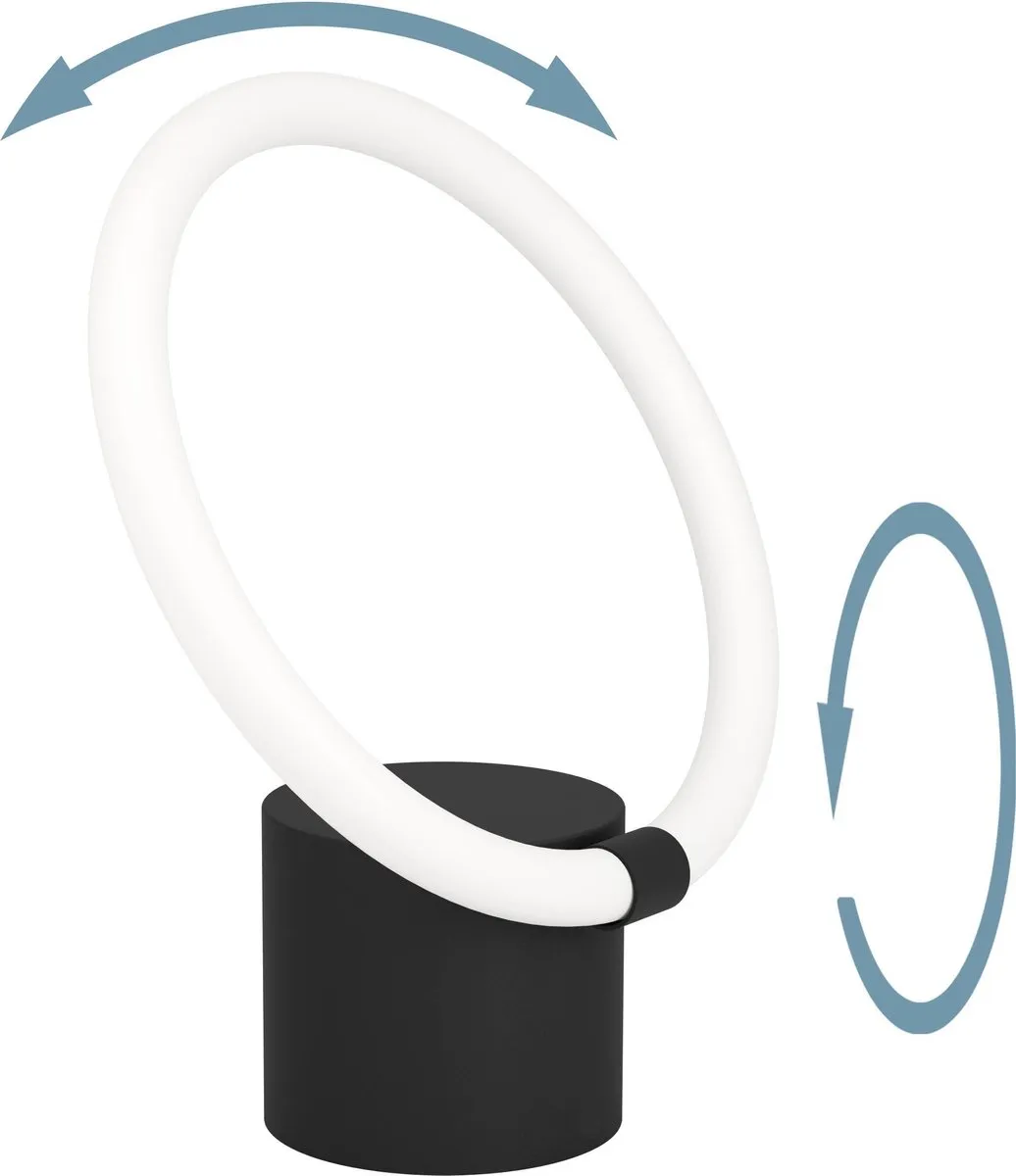 Eglo Caranacoa LED Tafellamp 26cm - Zwart/Wit