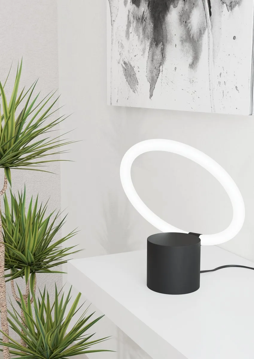 Eglo Caranacoa LED Tafellamp 26cm - Zwart/Wit - afbeelding 6 van 6