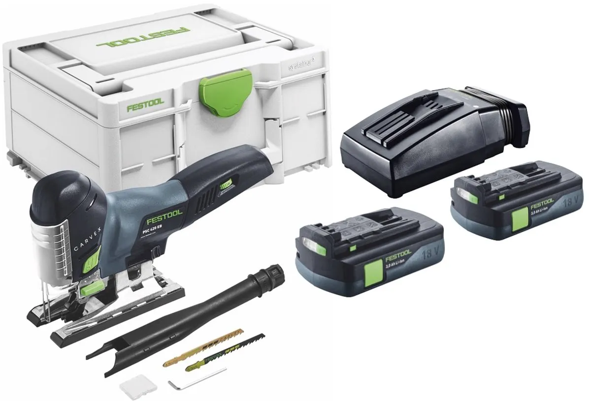 Festool CARVEX PSC 420-Basic Accu-Pendelzaag - 18V - 2x 3.0Ah