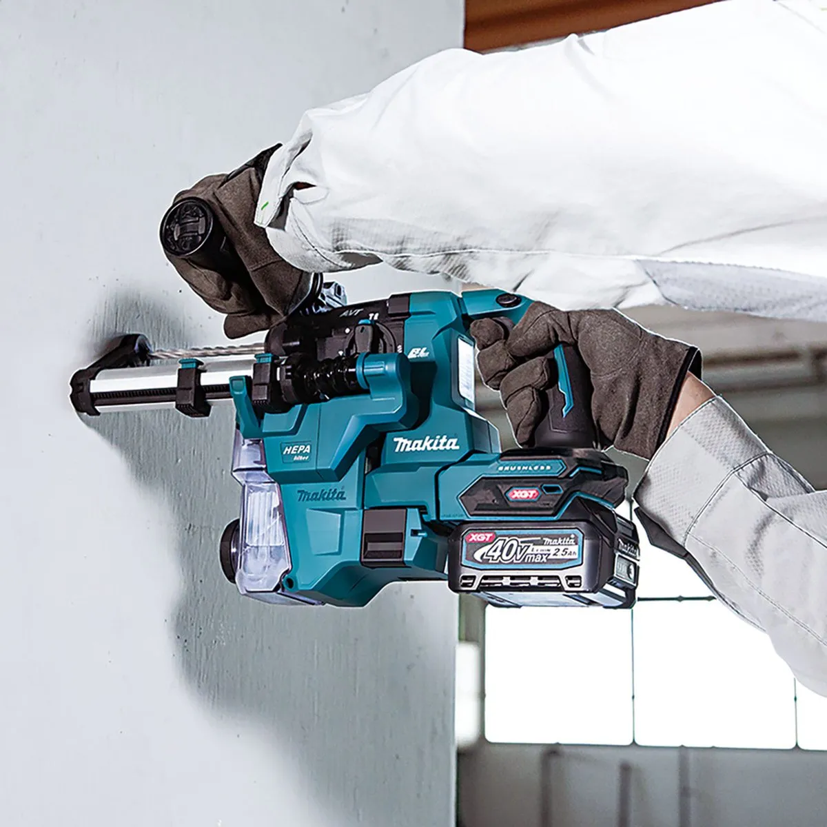 Makita HR010GD201 Accu Combihamer SDS-Plus - 40V - 20mm Beton