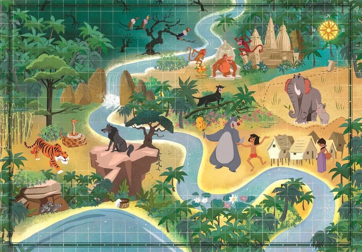 Clementoni Disney Jungle Boek Puzzel 1000 Stukjes - Multi