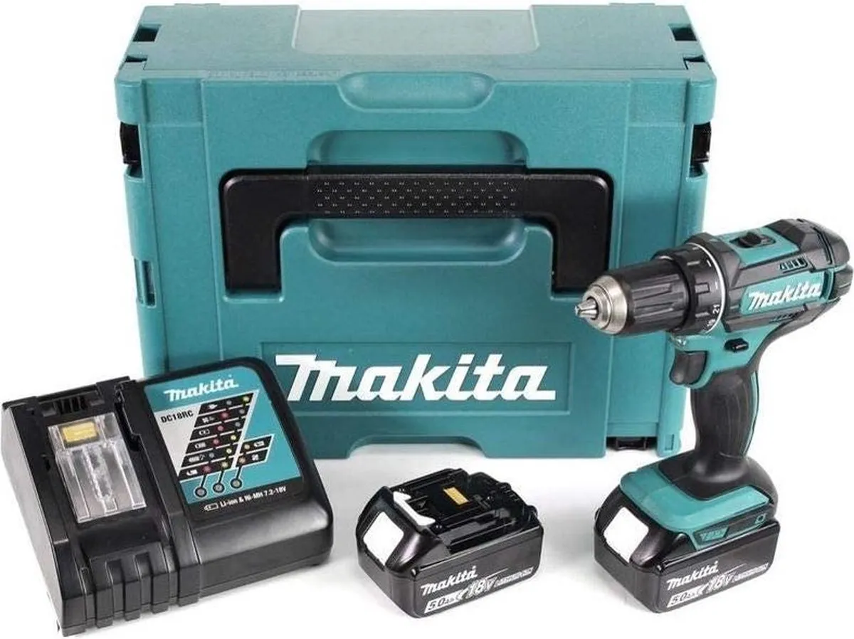 Makita DDF482RTJ Boor-/Schroefmachine Set 18V - 2x 5.0Ah