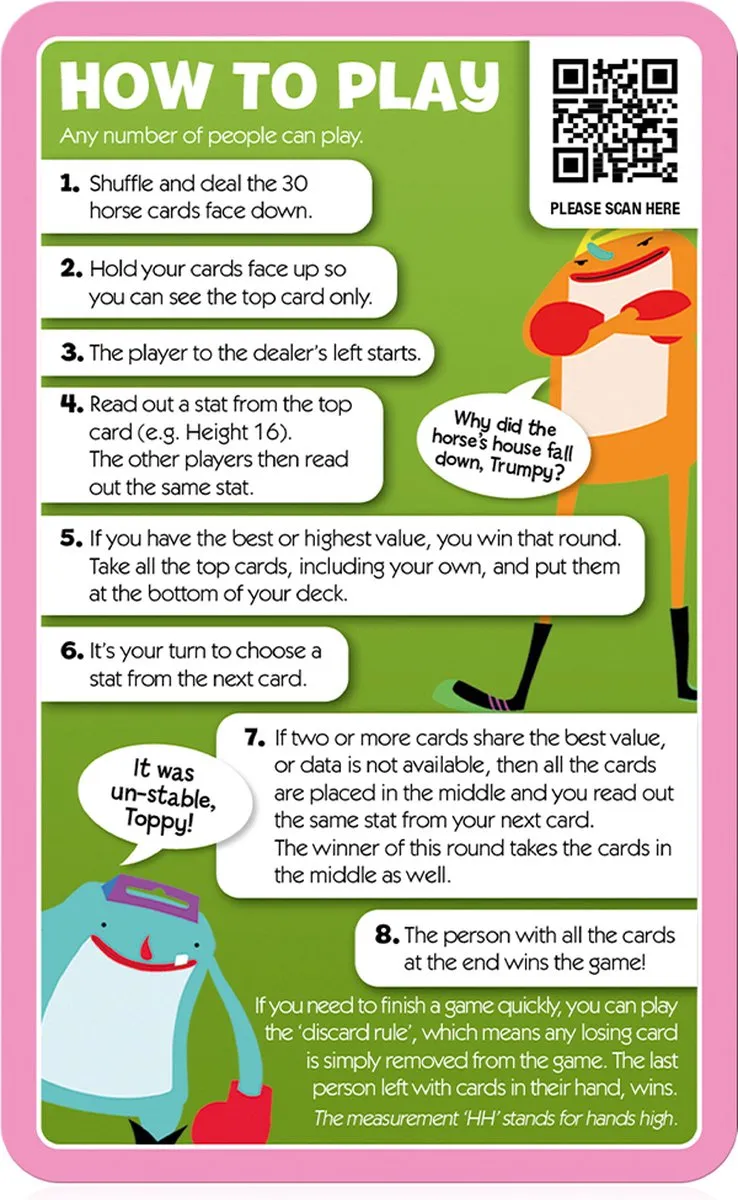 Winning Moves Horses, Ponies and Unicorns - Kaartspel - Top Trumps - Engels