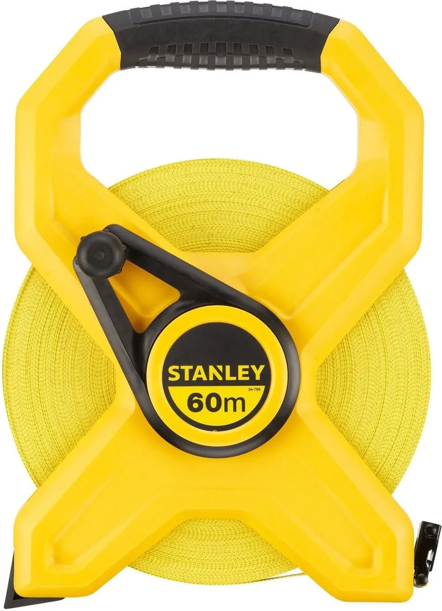 Stanley Landmeter Fiberglas 60m 12.7mm - Geel