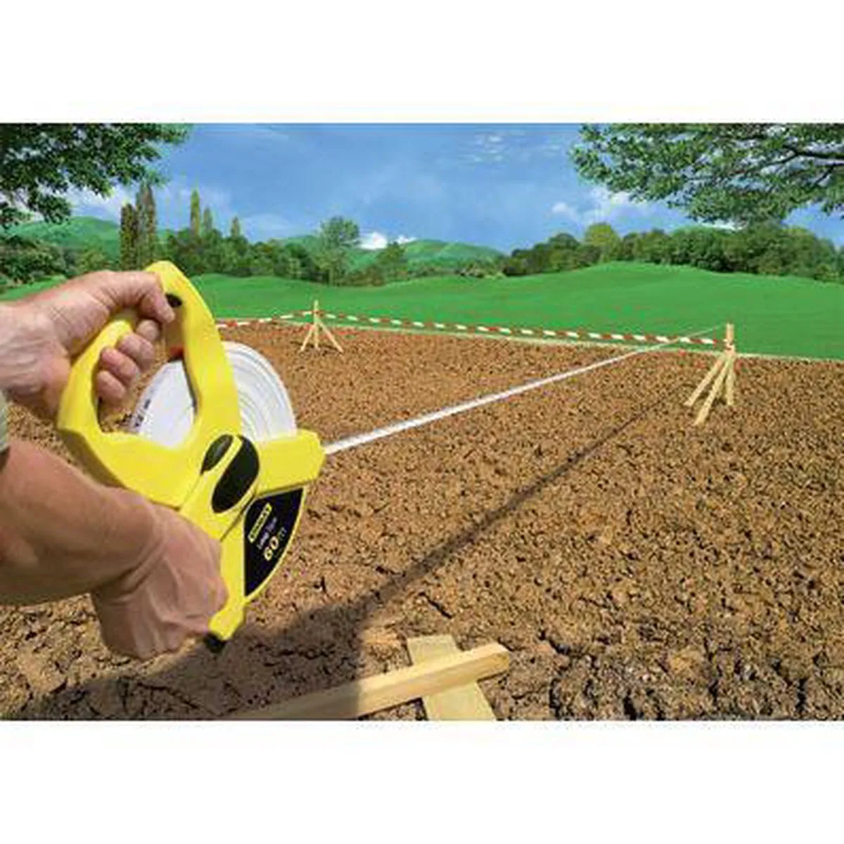 Stanley Landmeter Fiberglas 60m 12.7mm - Geel - afbeelding 6 van 6