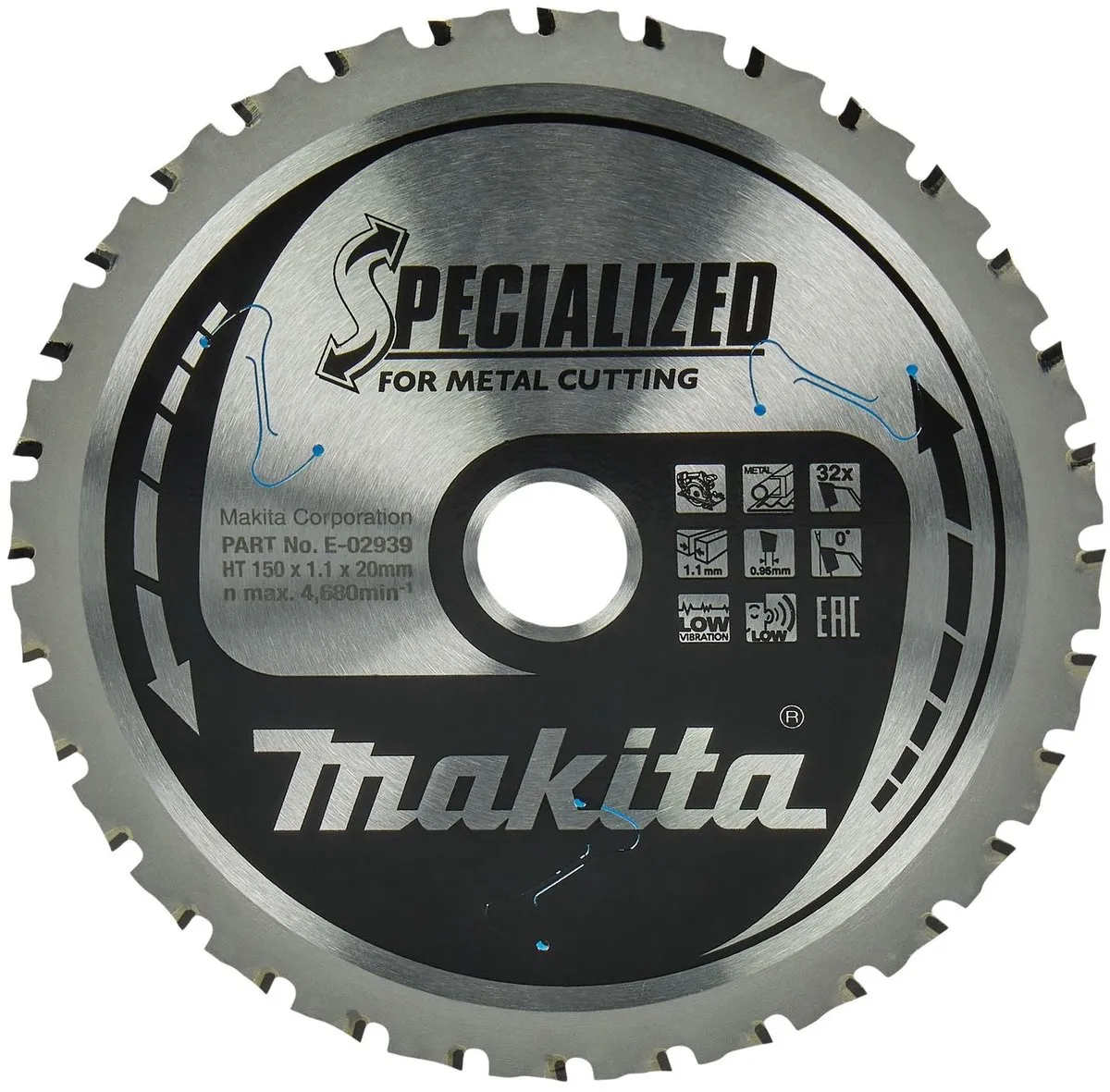 Makita E-02939 Cirkelzaagblad Staal 150mm - 32 Tanden