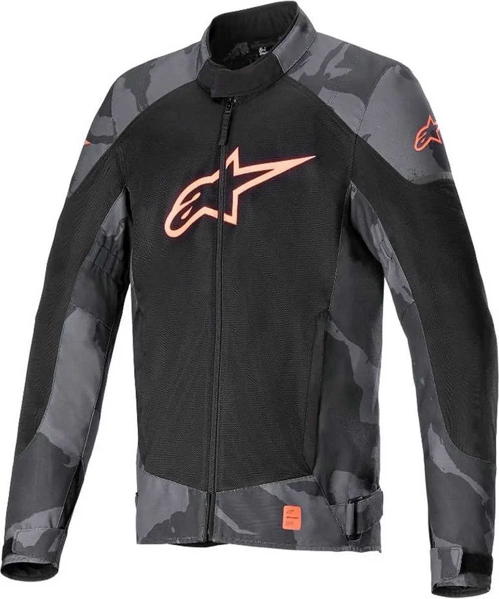 Alpinestars T-SP X Superair Jas - Maat L - Grijs Camo/Rood Fluo