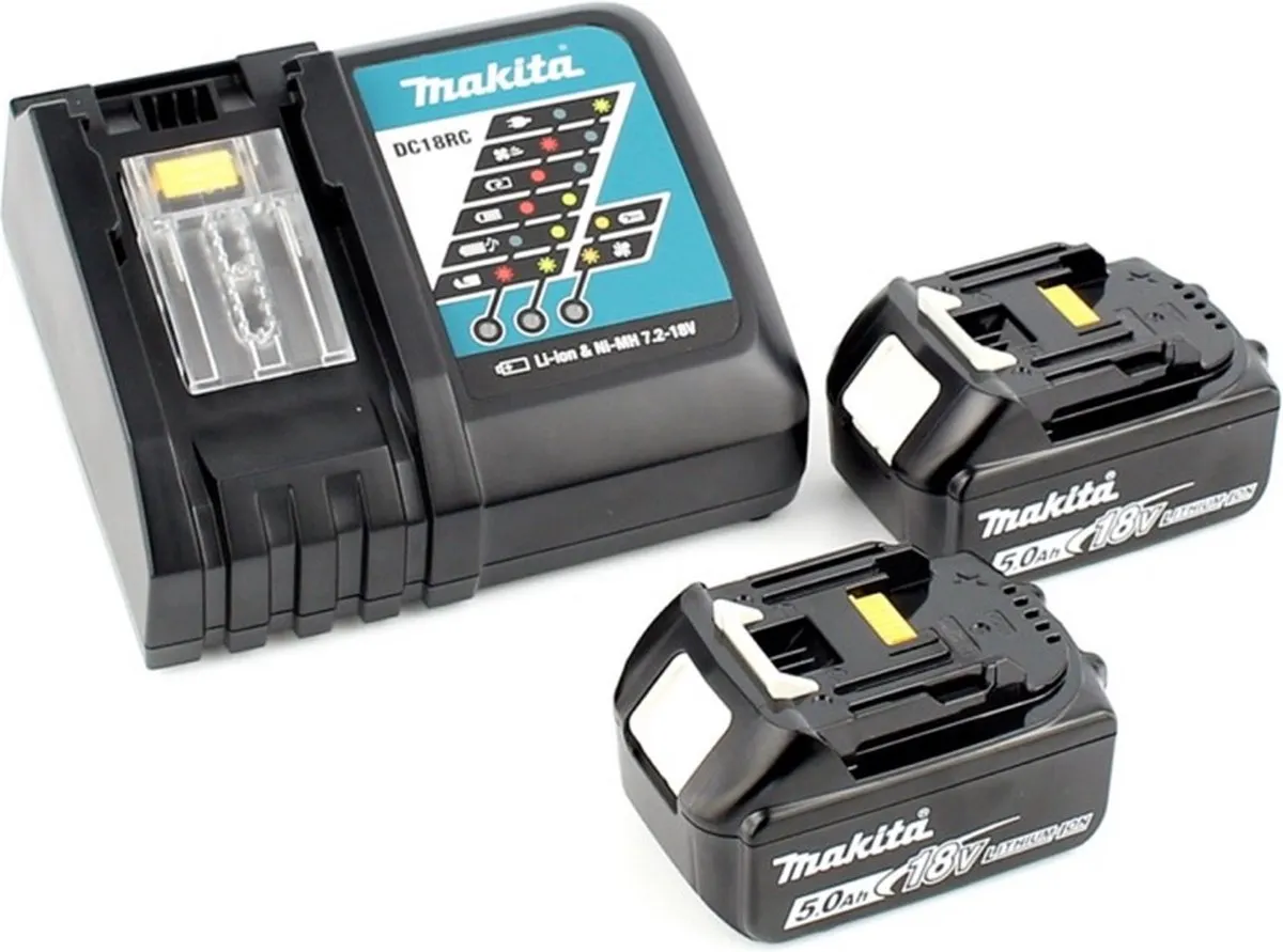 Makita DHP482RTJ Klopboormachine - 18V - 2x 5.0Ah + Lader + Bits & Boren 100 Stuks - afbeelding 2 van 5