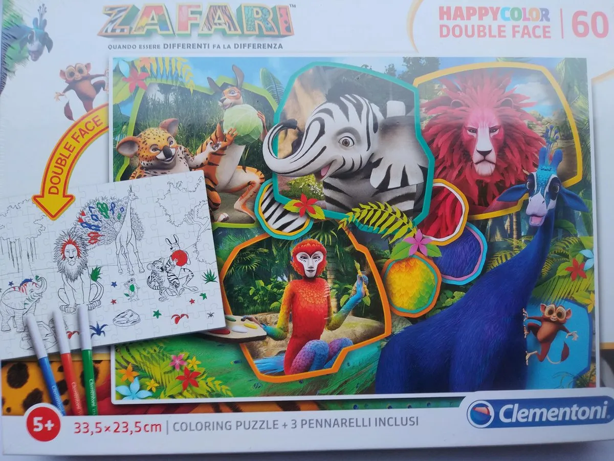 Clementoni Safari Puzzel 104 Stuks - Meerkleurig