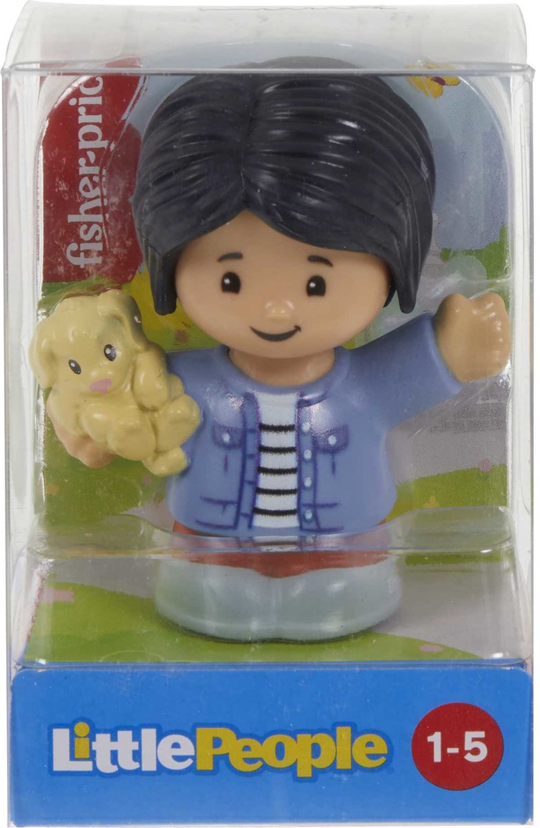 Fisher-Price Little People Woman with Puppy, 1 jaar, Meerkleurig