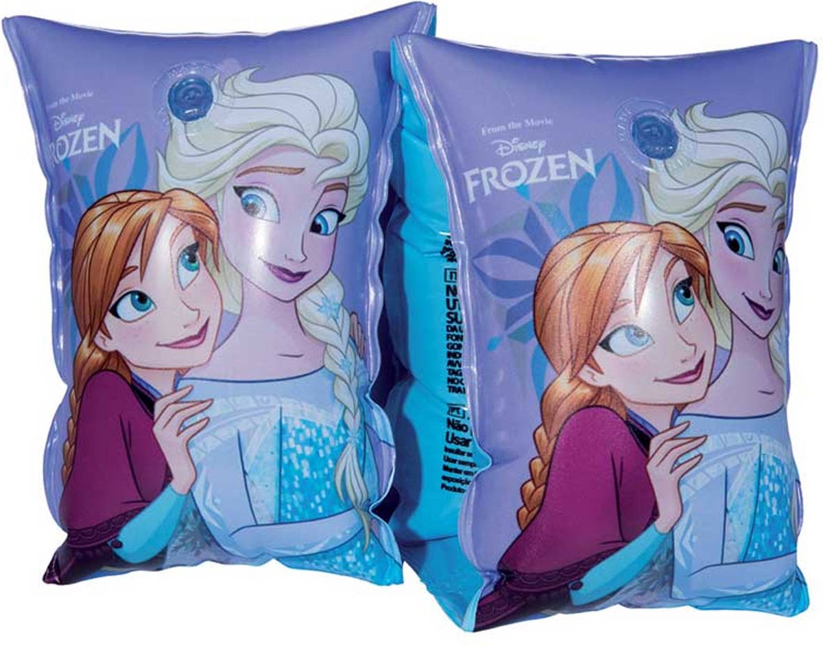 Frozen opblaasbare zwemmouwtjes - Anna & Elsa zwembandjes - 25 x 15cm - Paars - Voor bij het zwembad!