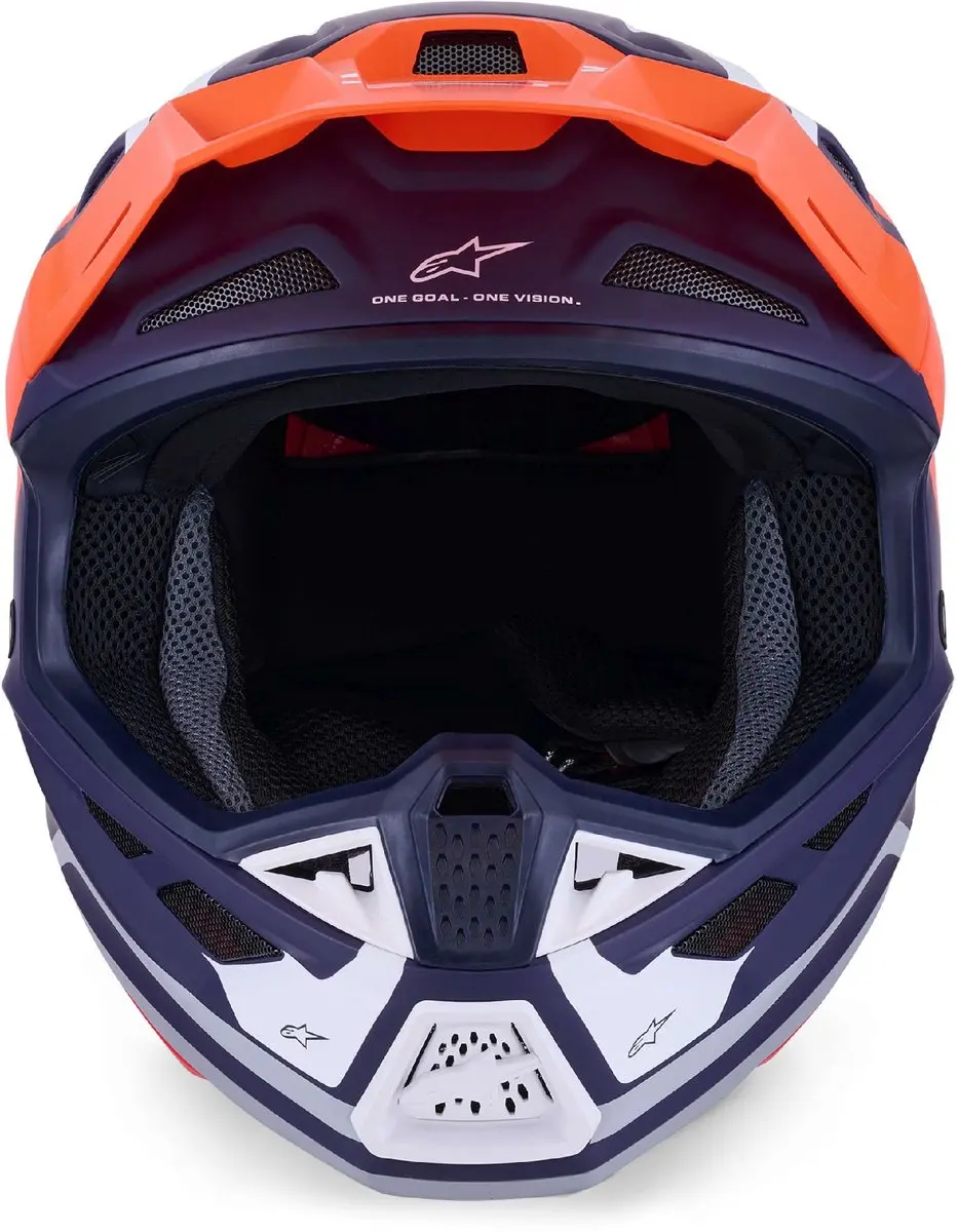 Alpinestars S-M7 Core Mat Helm - L - Oranje/Blauw