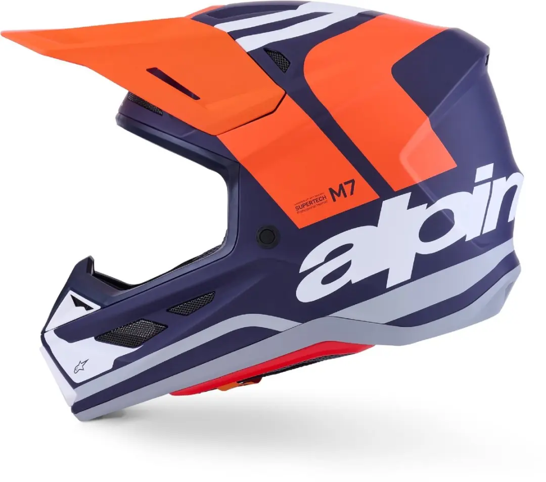 Alpinestars S-M7 Core Mat Helm - L - Oranje/Blauw