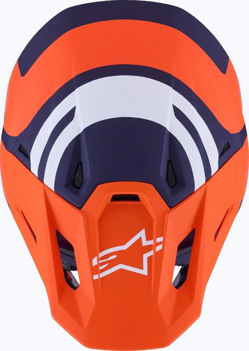 Alpinestars S-M7 Core Mat Helm - L - Oranje/Blauw - afbeelding 6 van 6