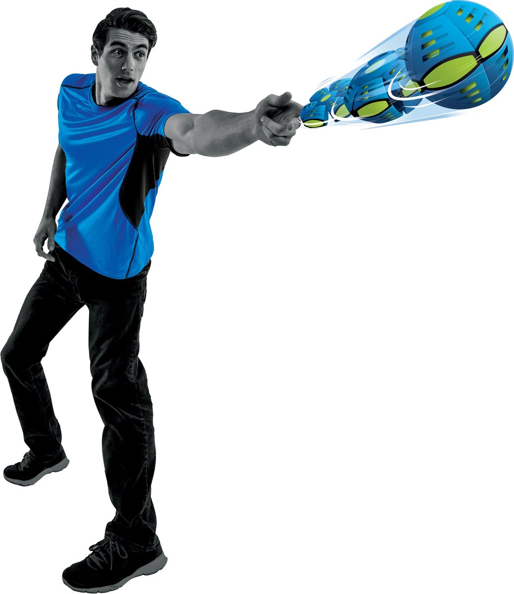 Goliath Phlat Ball Classic Blauw - Vang- en werpspel - Gooi een schijf, vang een bal! - 25 jaar editie!