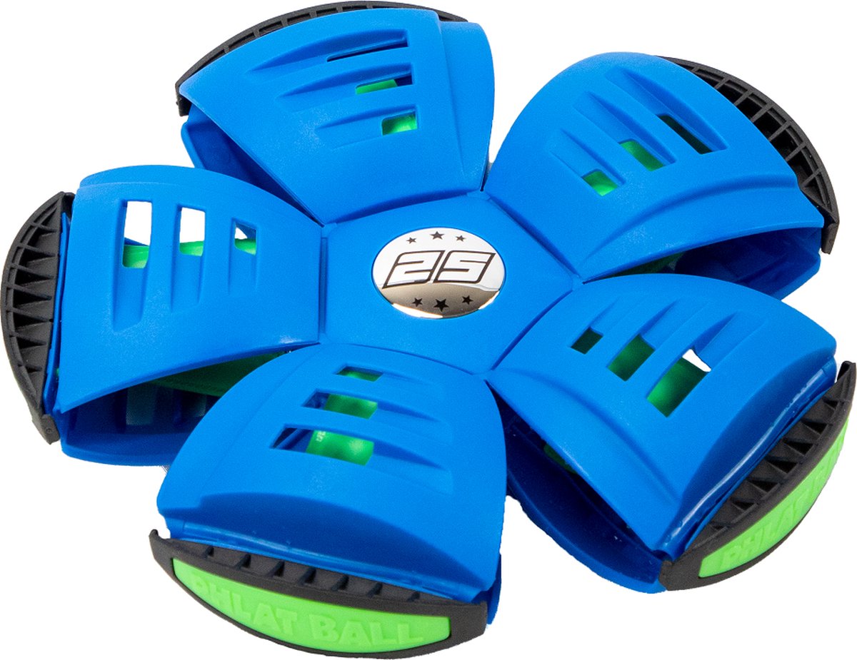 Goliath Phlat Ball Classic Blauw - Vang- en werpspel - Gooi een schijf, vang een bal! - 25 jaar editie!