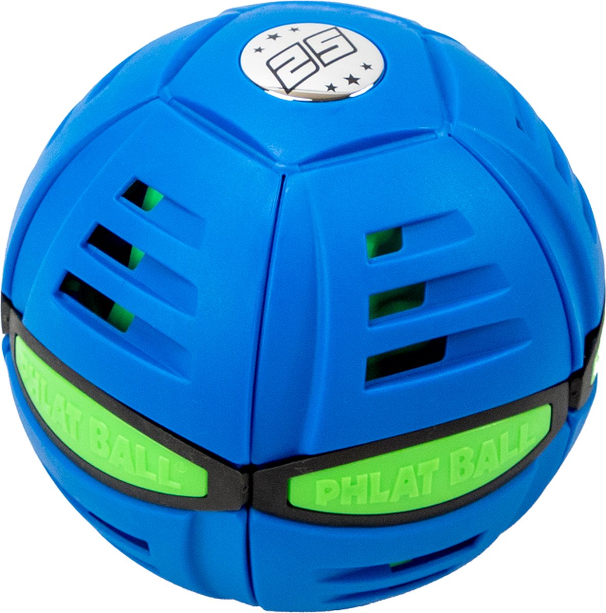 Goliath Phlat Ball Classic Blauw - Vang- en werpspel - Gooi een schijf, vang een bal! - 25 jaar editie!