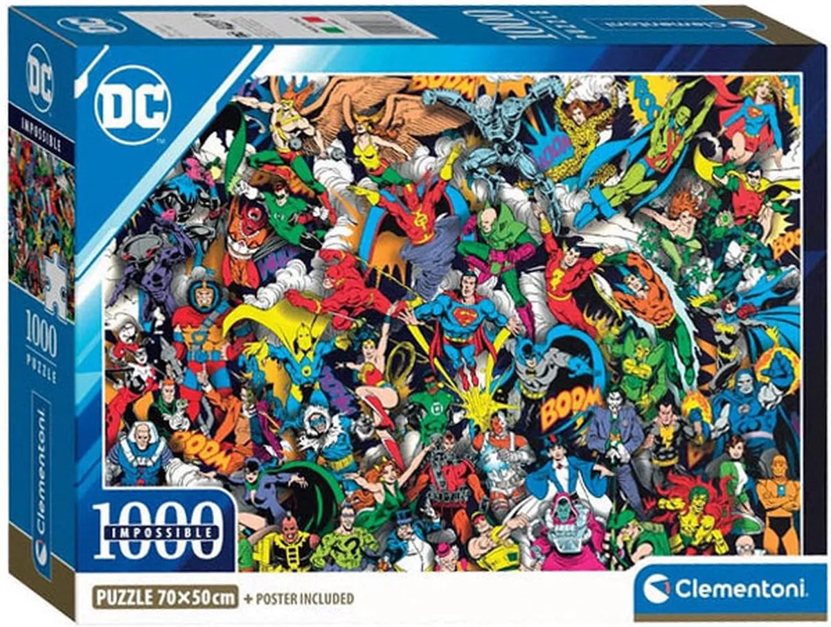 Clementoni DC Comics Justice League Puzzel 1000 Stuks - Multicolor