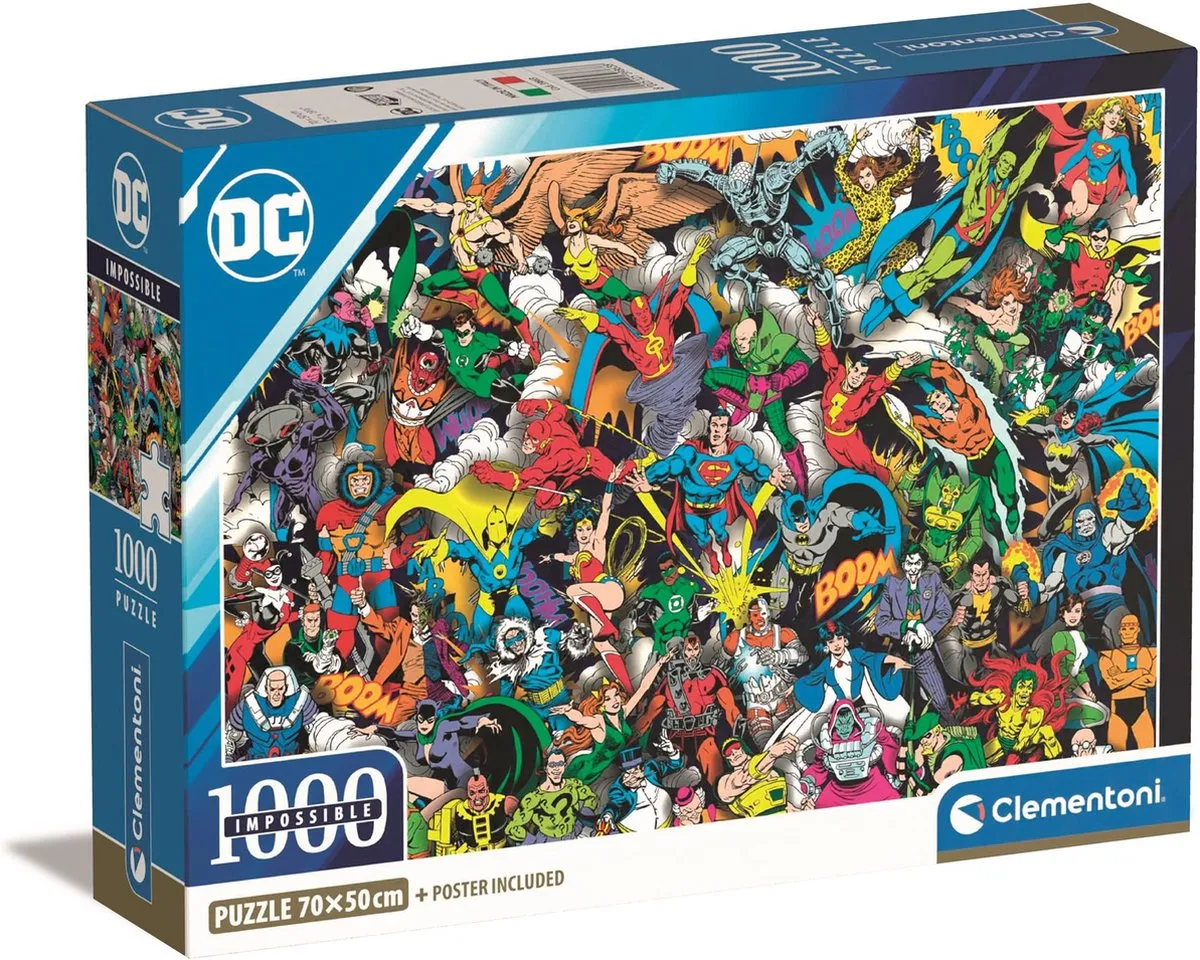 Clementoni DC Comics Justice League Puzzel 1000 Stuks - Multicolor