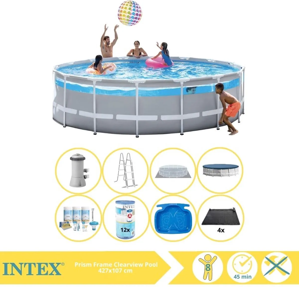 Intex Prism Frame 26720GN Opzetzwembad 427x107cm