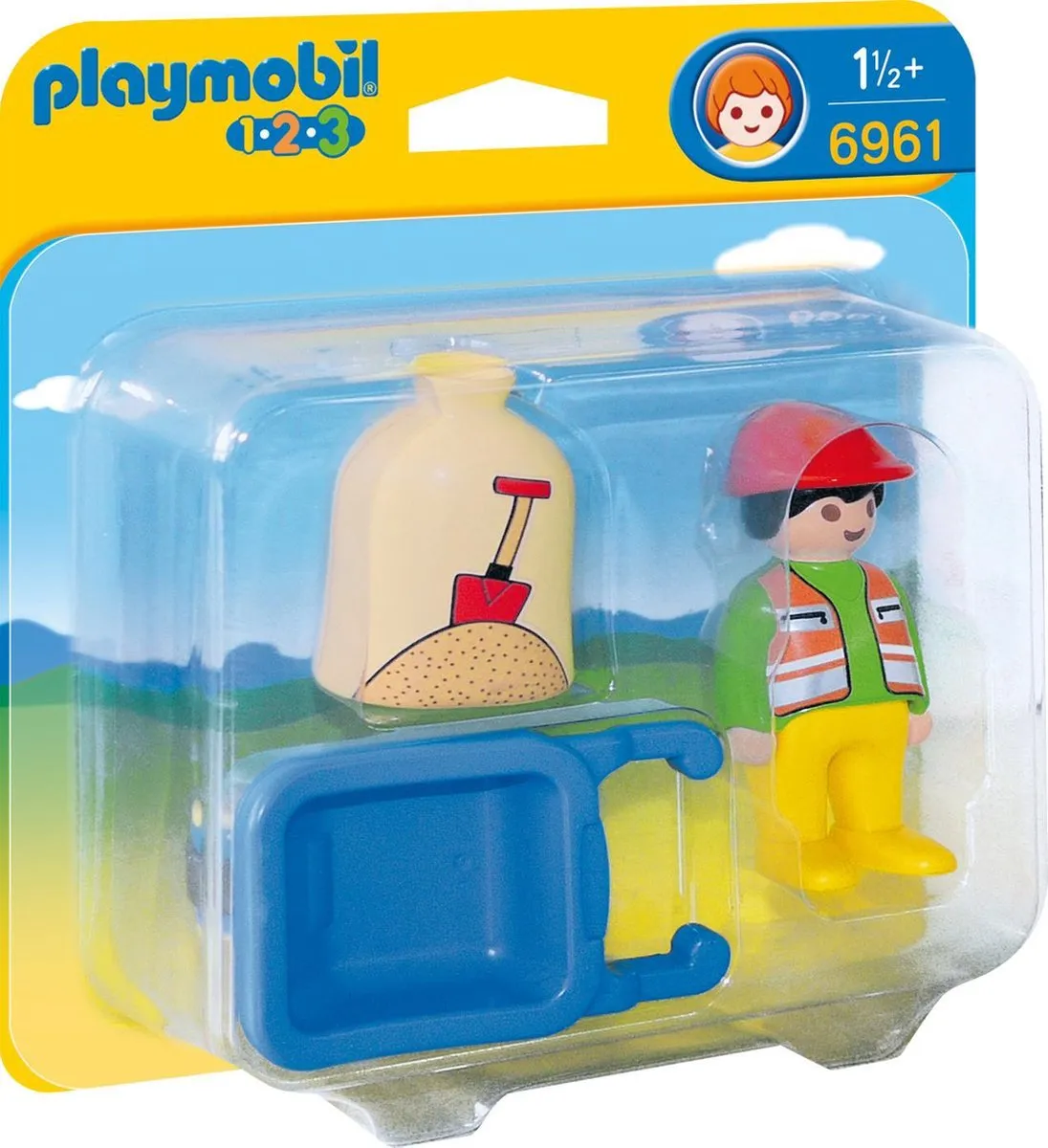 Playmobil 123 Arbeider met kruiwagen 6961