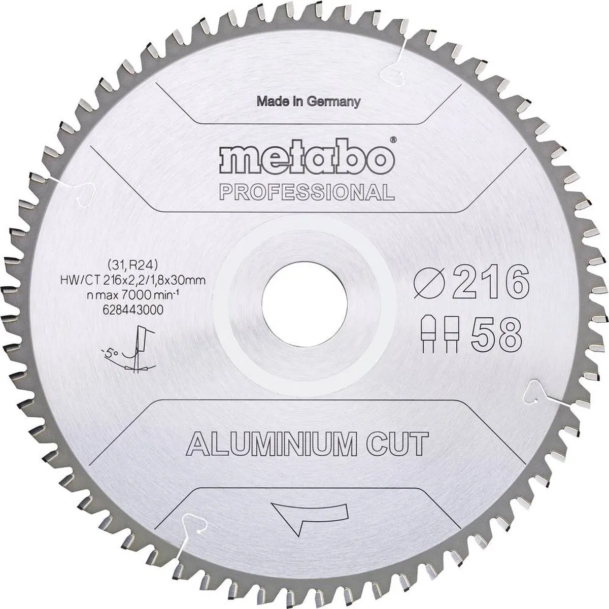 Metabo ALUMINIUM CUT PROFESSIONAL 628288000 Cirkelzaagblad 48 Tanden