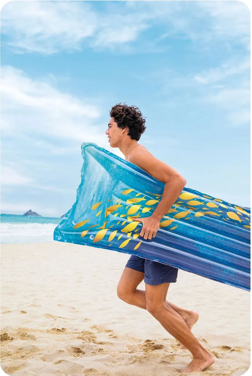 Intex Zwemmatras 59720-10 - Blauw/Goud - afbeelding 3 van 4