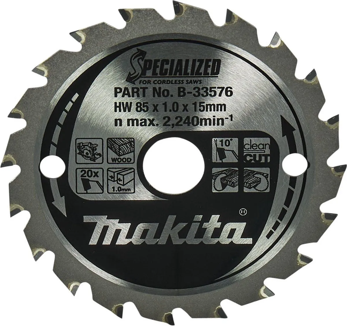 Makita Cirkelzaagblad B-33576 Hout