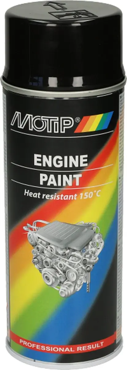 Motip Engine Paint Spuitbus 400ml - Zwart