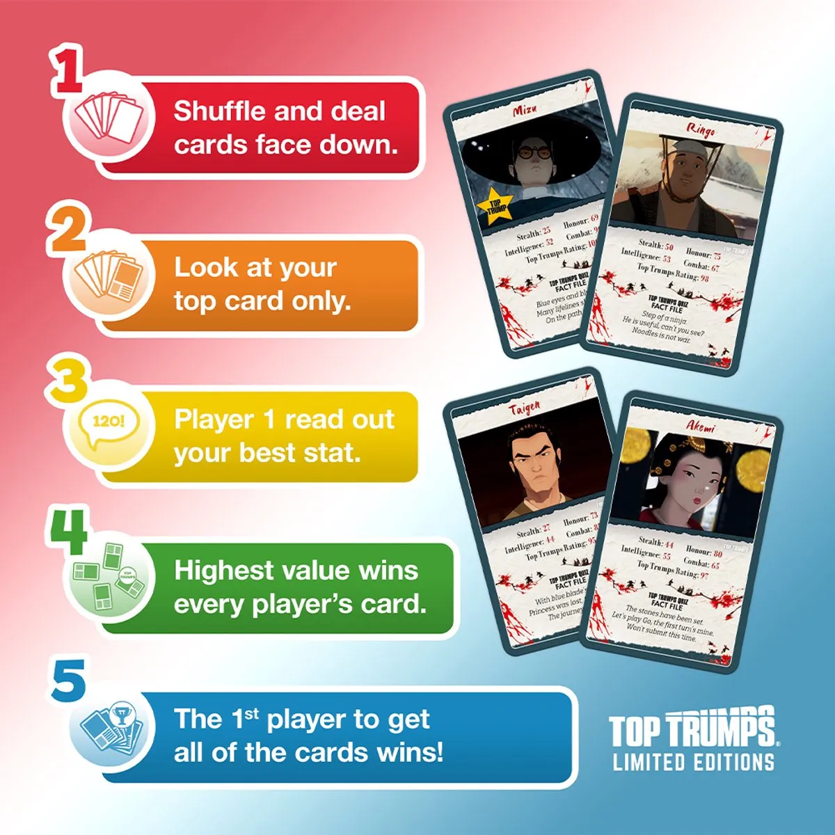 Winning Moves Top Trumps Blue Eye Samurai Limited Edition - 2-4 Spelers