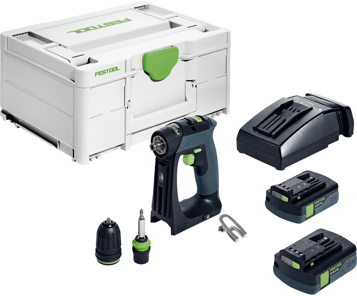 Festool CXS 18 C 3,0-Plus Accu Schroefboormachine 18V - 2x Accu 3,0Ah