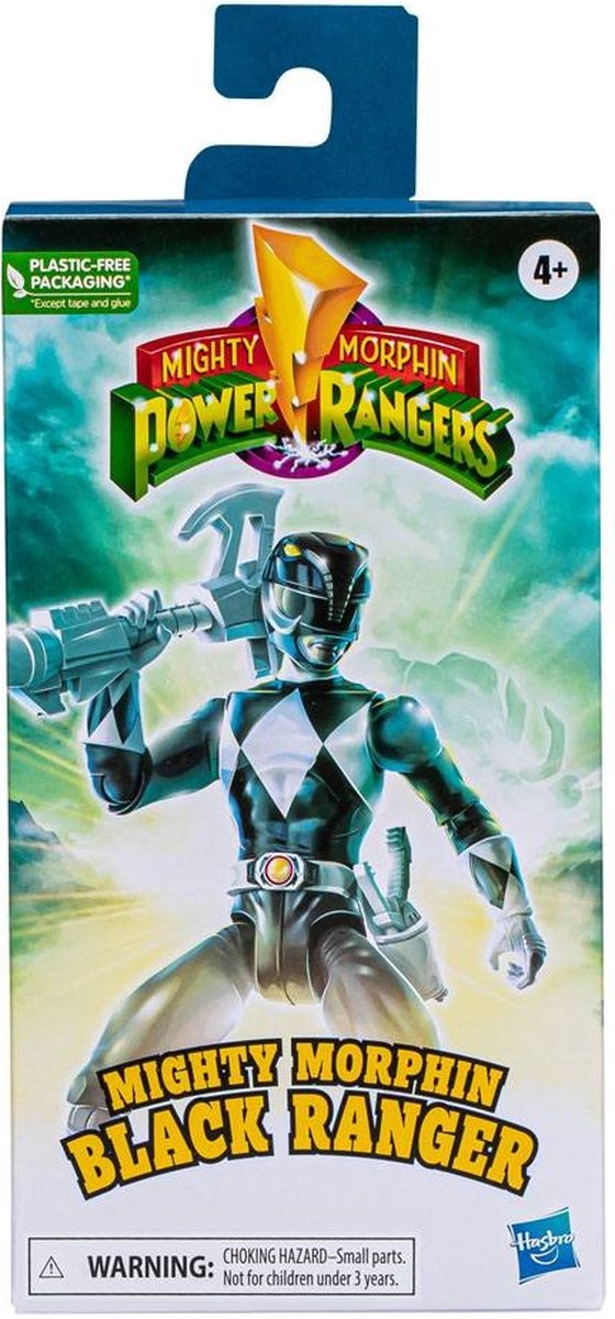 Hasbro Power Rangers Actiefiguur Mighty Morphin Black Ranger 15 cm Multicolours
