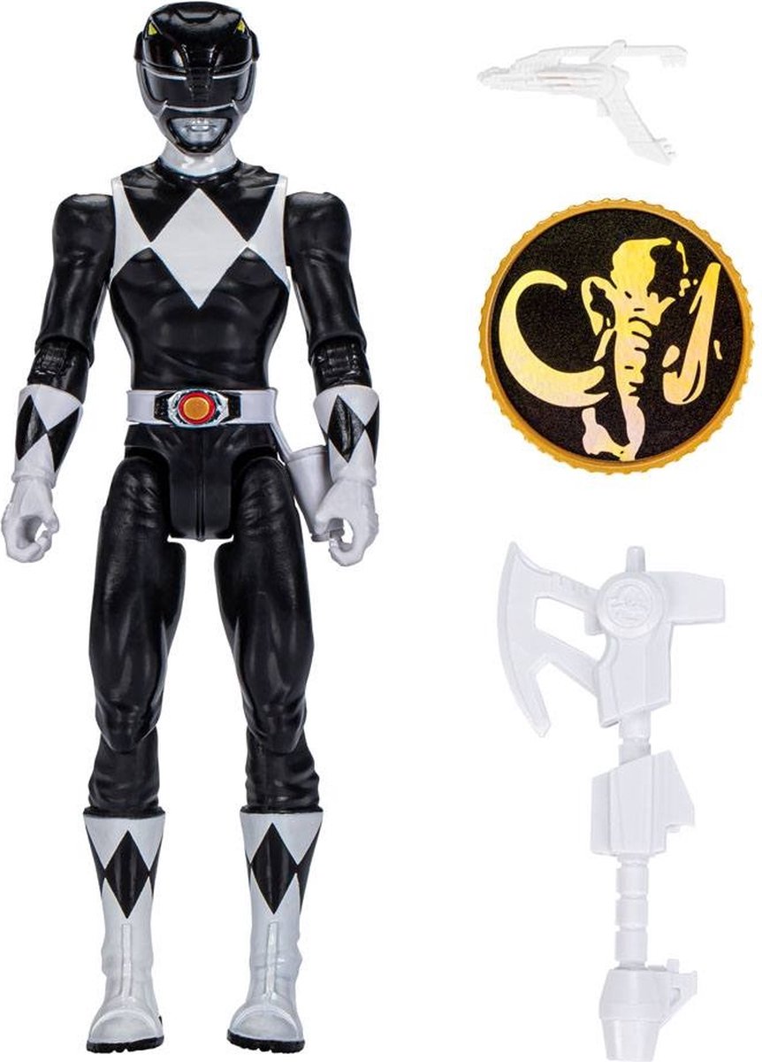 Hasbro Power Rangers Actiefiguur Mighty Morphin Black Ranger 15 cm Multicolours