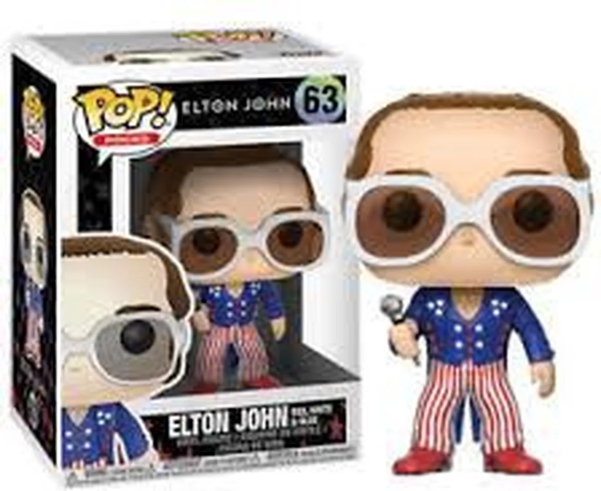 Funko Pop! Elton John FUN26295 Verzamelfiguur - Red, White & Blue