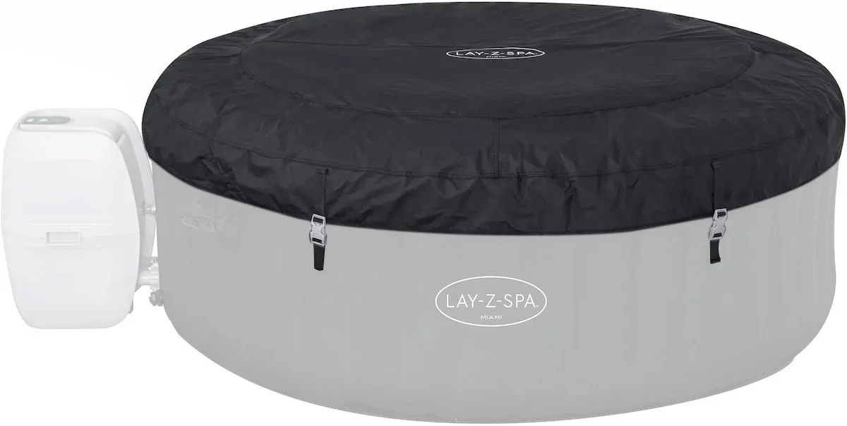 Bestway Lay-Z Spa Miami AirJet Plus Spa Cover Ø180cm - Zwart