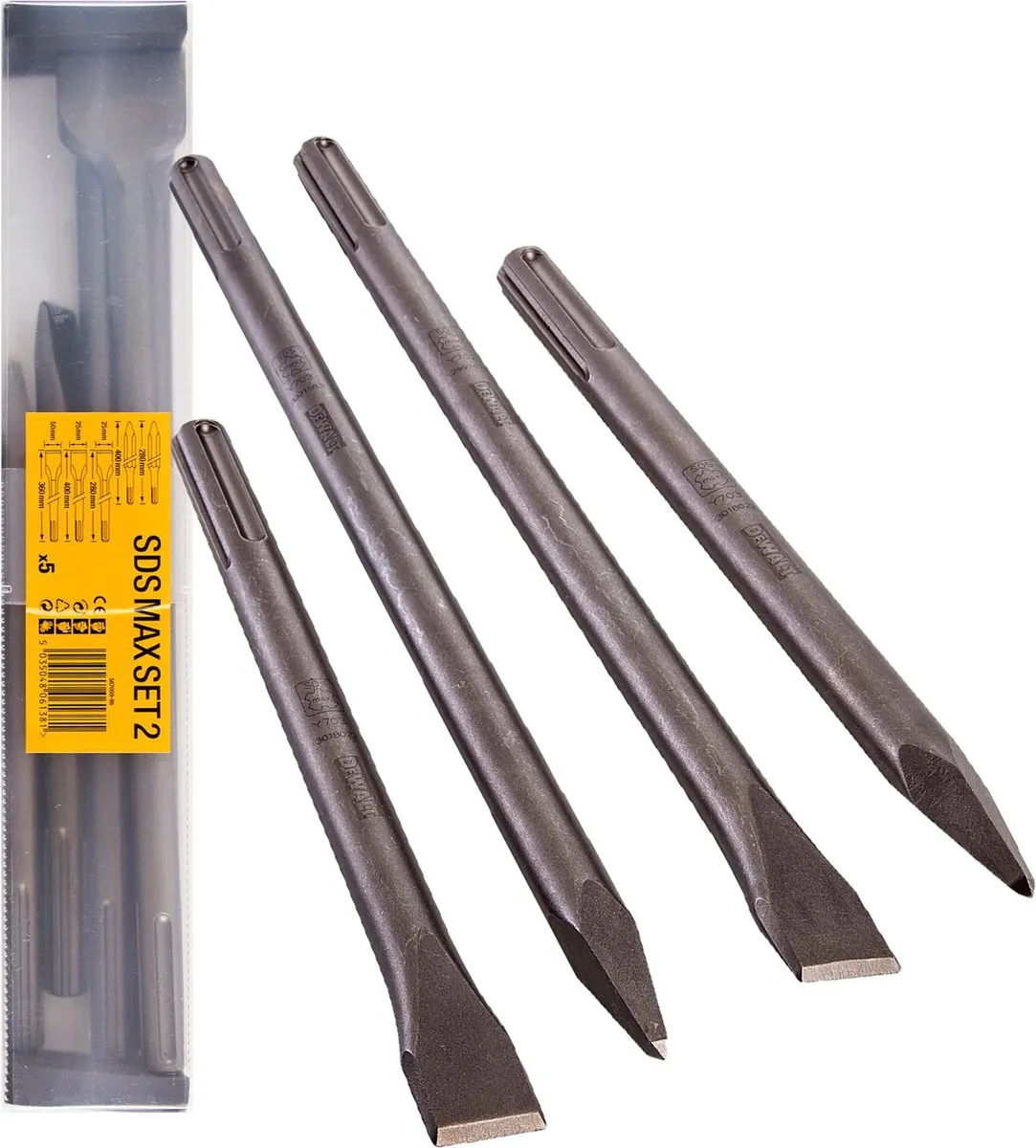 DeWalt SDS-Max 5-delige Beitelset