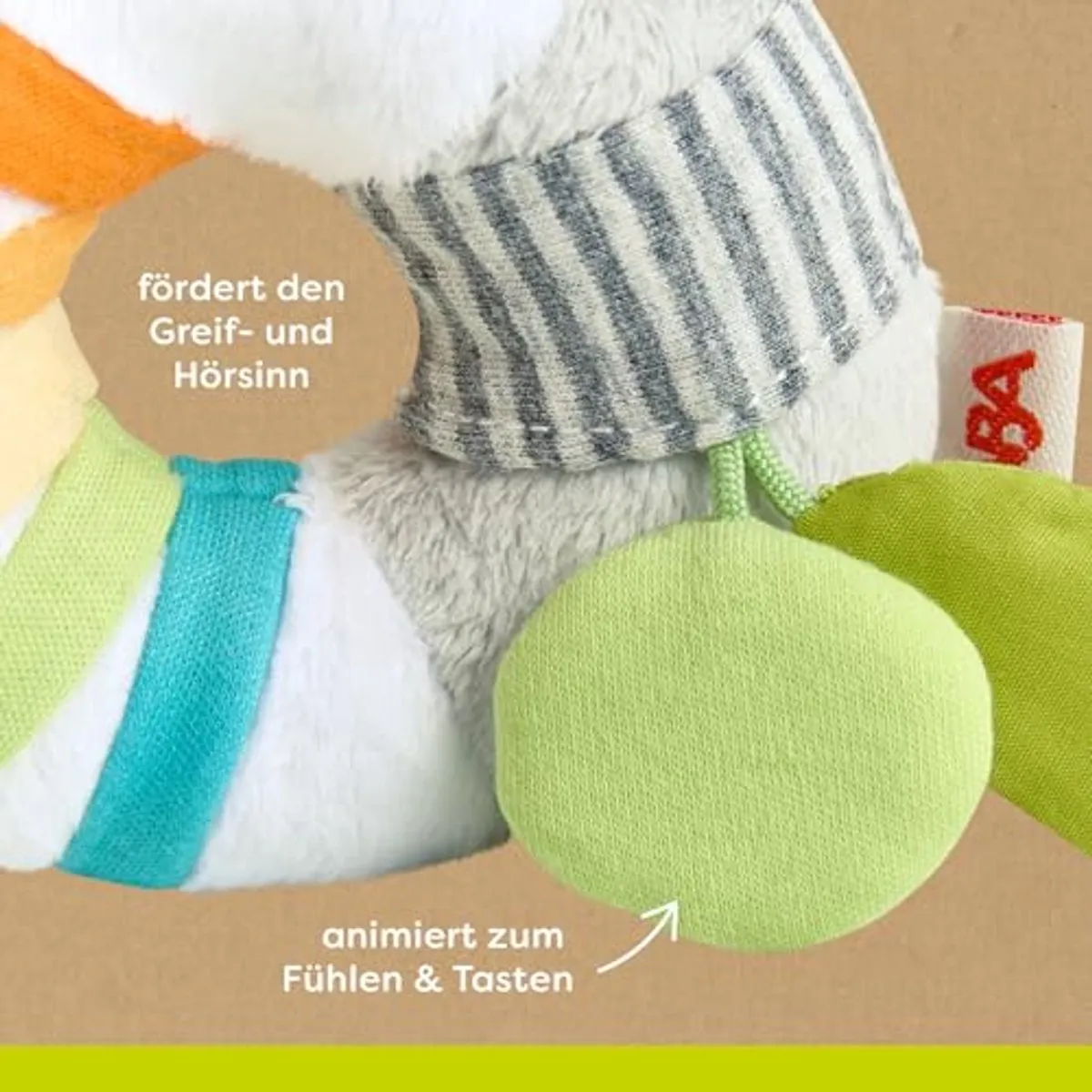 Haba Rammelaar Zebra Textiel - Multicolor