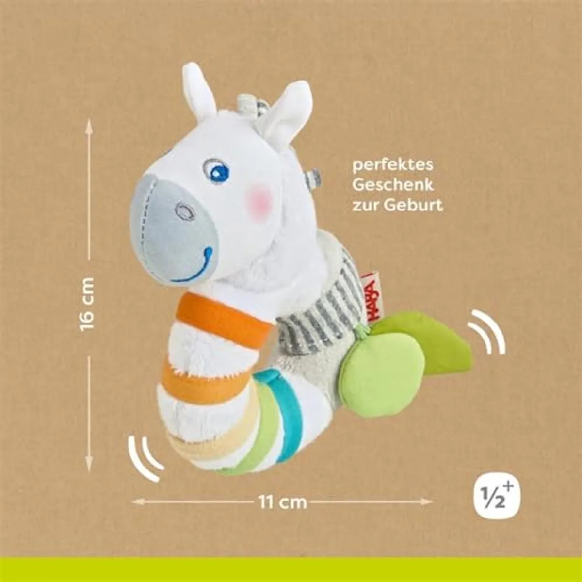 Haba Rammelaar Zebra Textiel - Multicolor