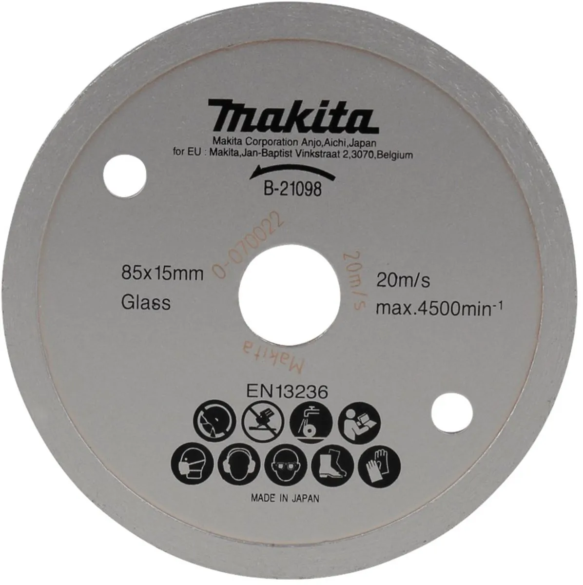 Makita Diamantschijf B-21098 85x15mm - Metaal
