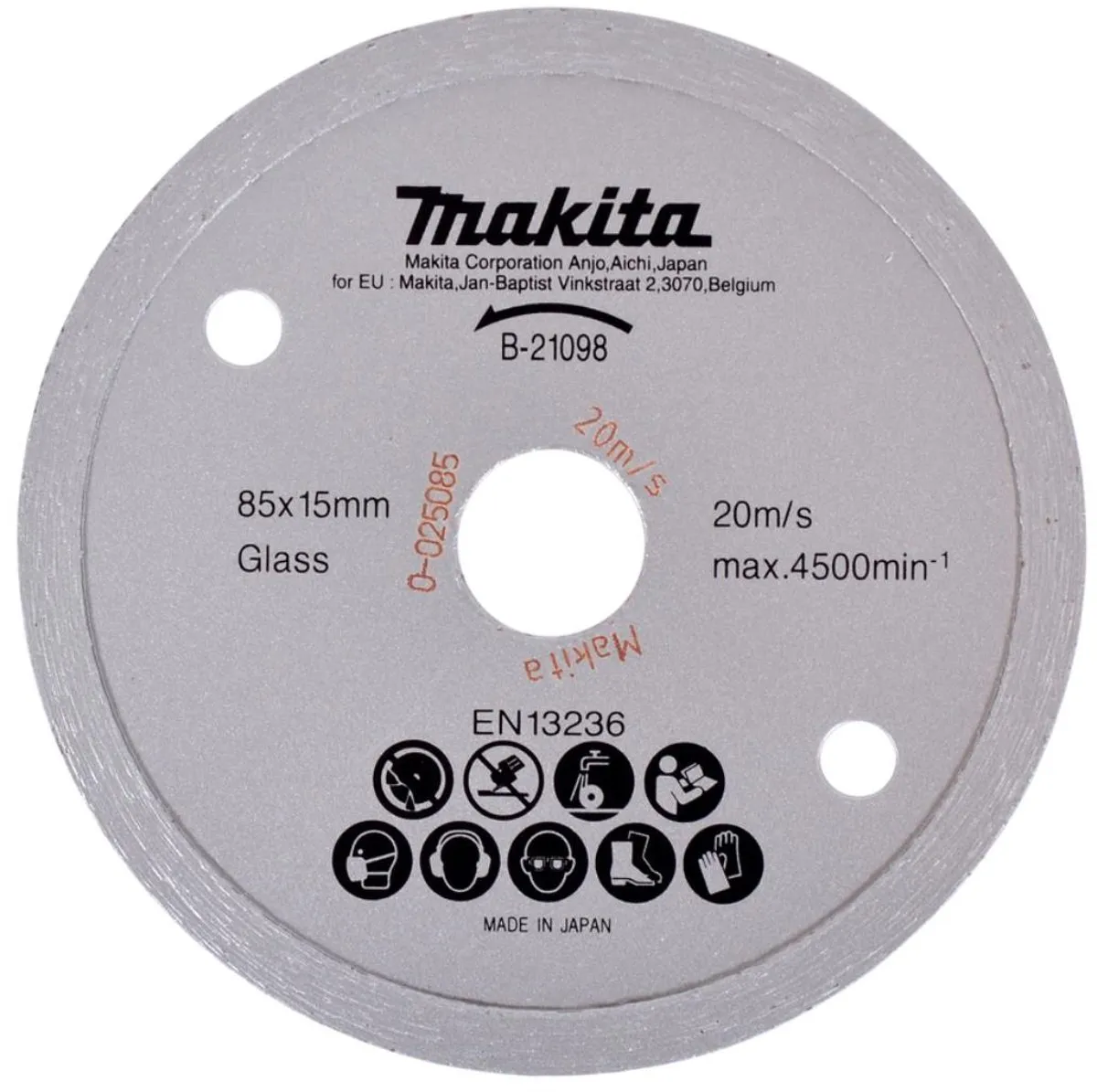 Makita Diamantschijf B-21098 85x15mm - Metaal