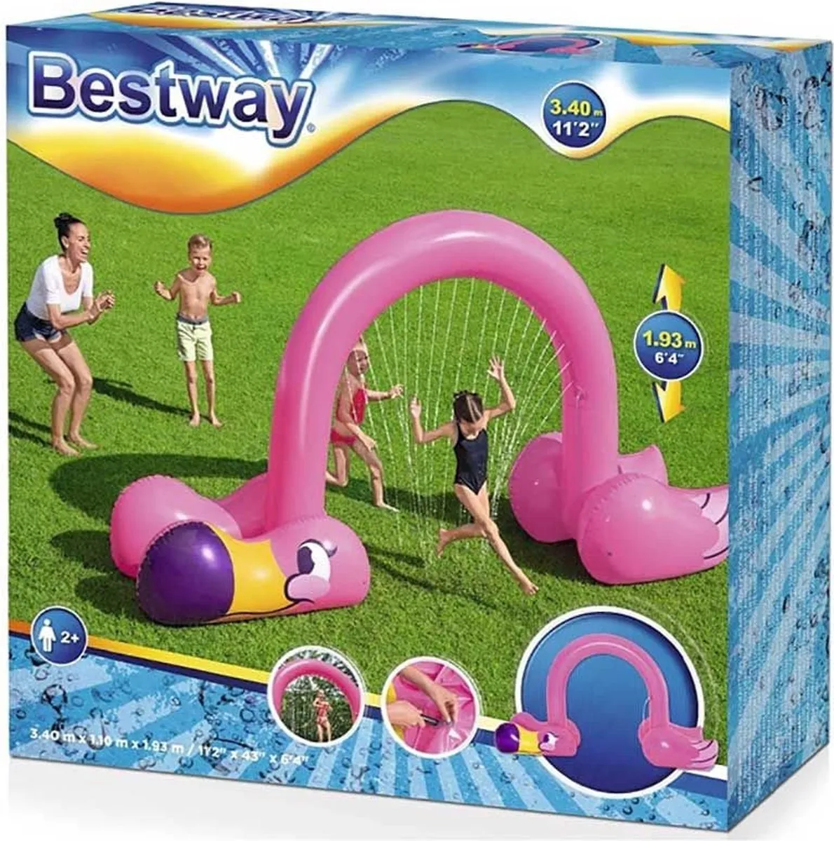 Bestway Flamingo Sproeier 193x340cm - Roze
