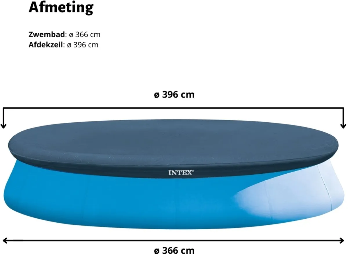 Intex Zwembad Afdekzeil Ø396cm - Donkerblauw