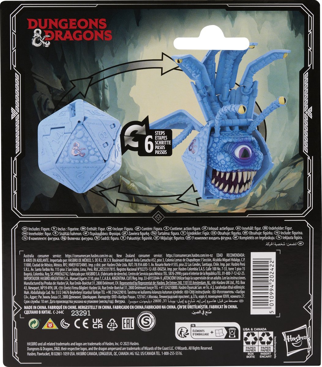 Hasbro Dungeons & Dragons - Honor Among Thieves Dicelings Blue Beholder Actiefiguur - Multicolours