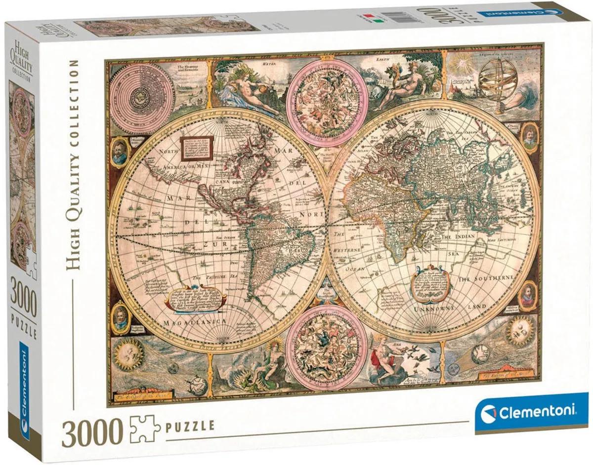 Clementoni 3000 Stuks Oude Kaart Puzzel